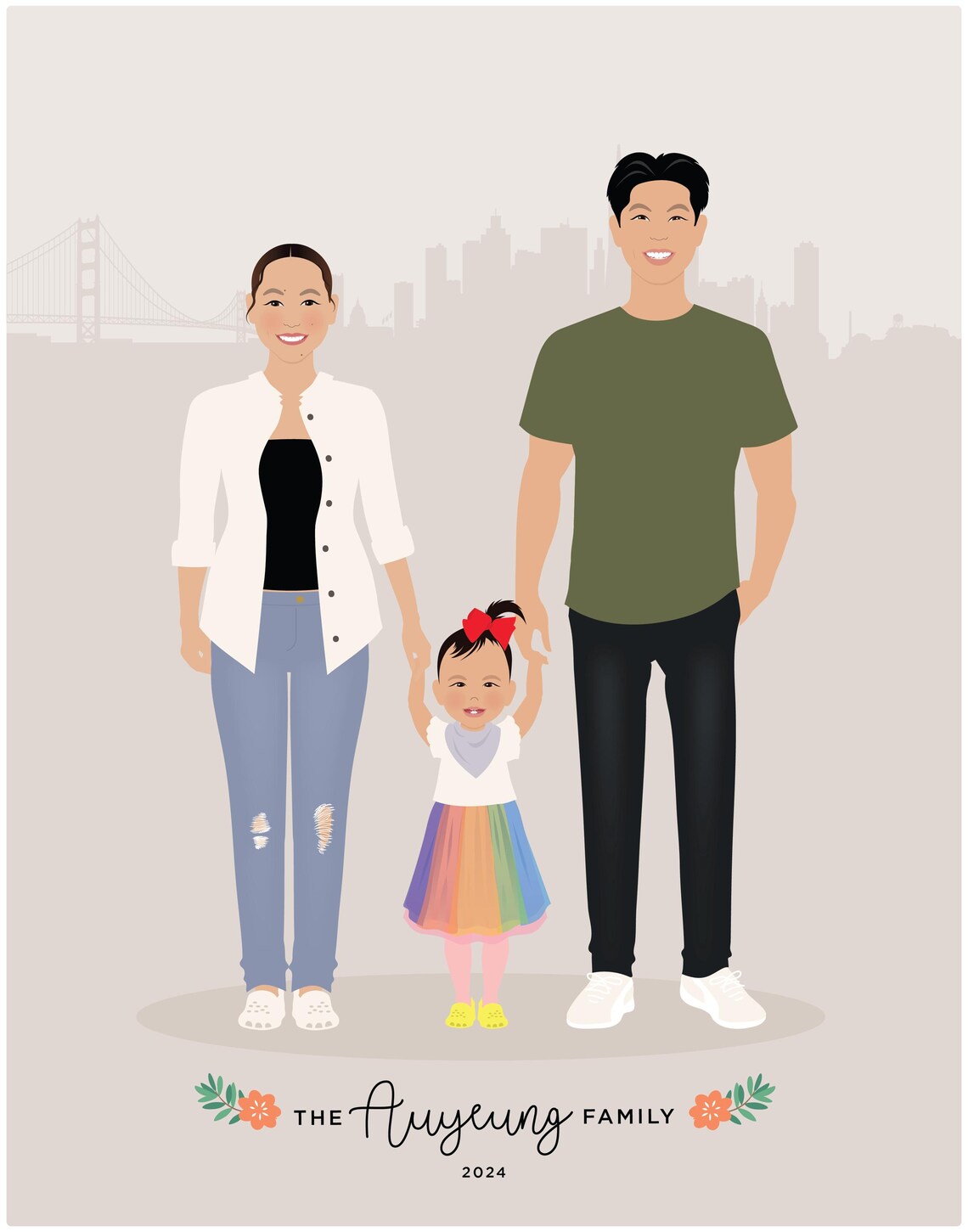 Custom Family Portrait, Personalized Illustration - Image 3