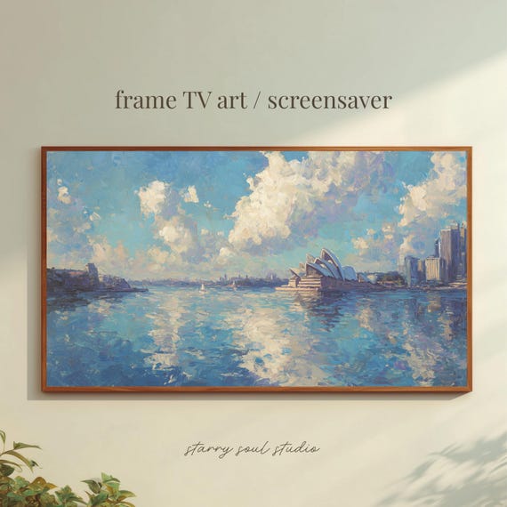 Sydney Opera House Impressionistic Oil Painting Samsung Frame Tv Art 4k Tv25092