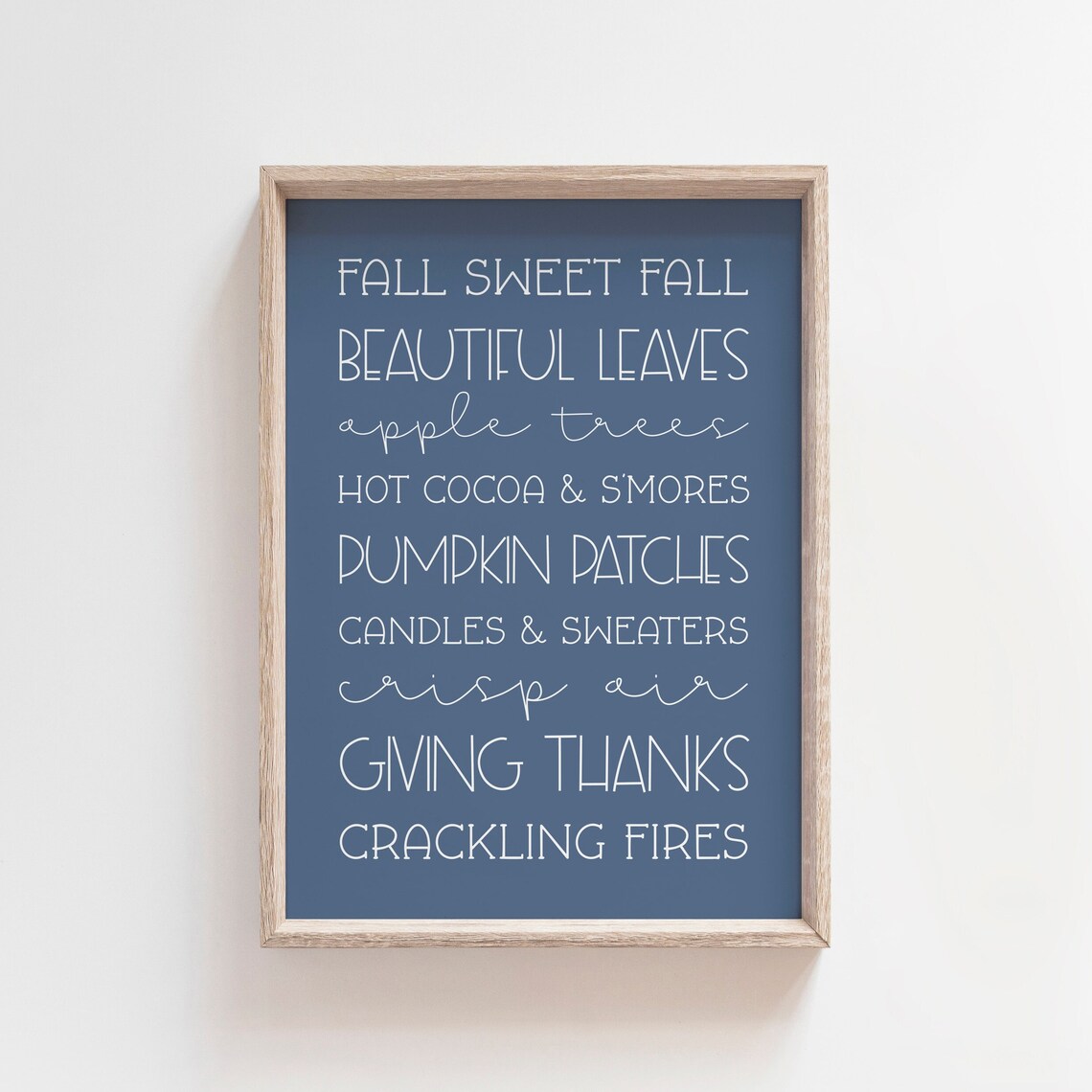 Fall Sweet Fall Autumn Typography Art Print - Image 5