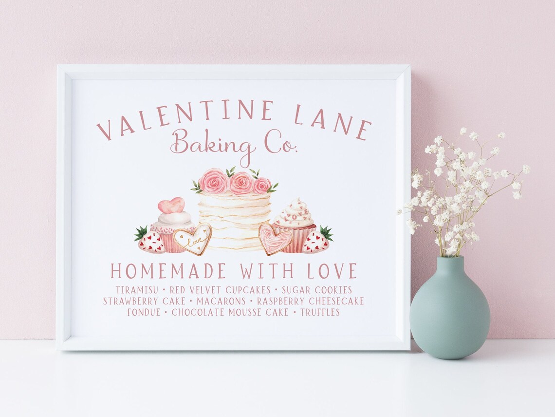 Valentine's Day Bakery Dessert Bar Sign Art Print - Image 4