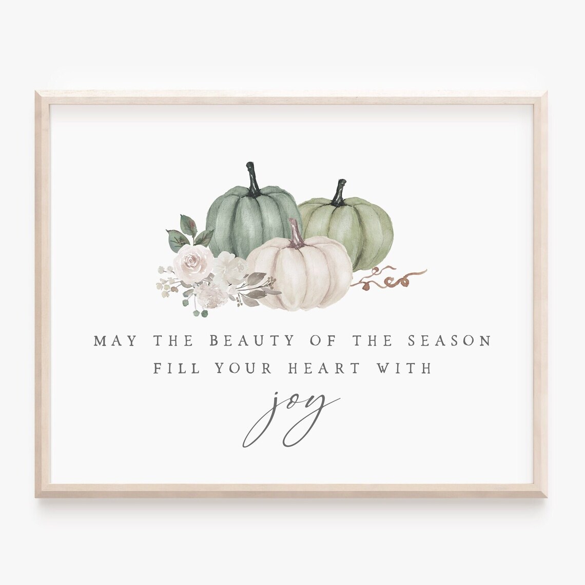 Fall Blessing Autumn Quote Art Print, Farmhouse