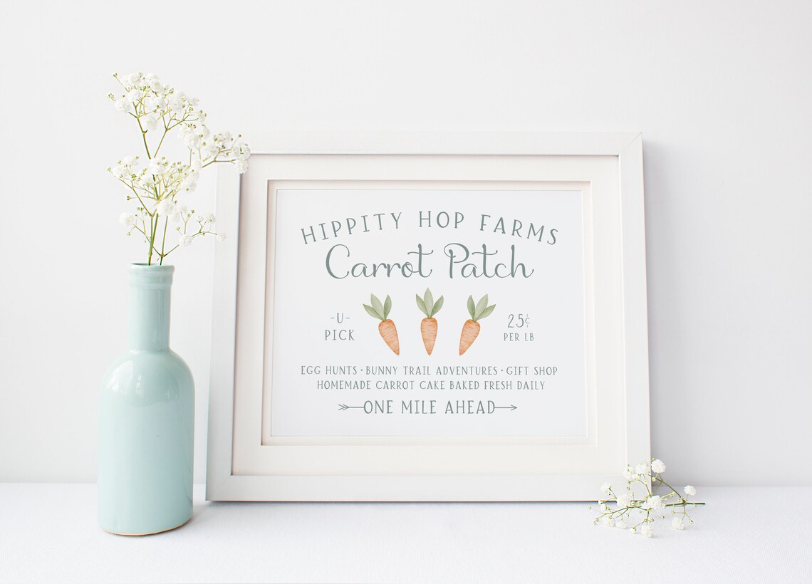 Carrot Patch Easter Art Print, Springtime Decor - Image 4