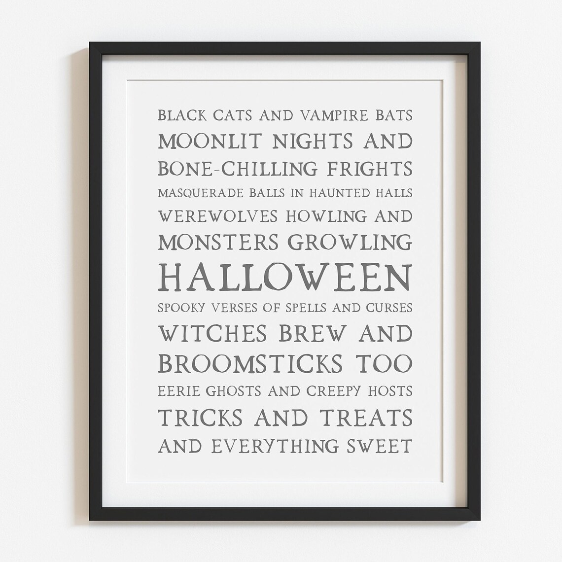 Halloween Scary Typography Poster, Gothic Party Sign - Image 3