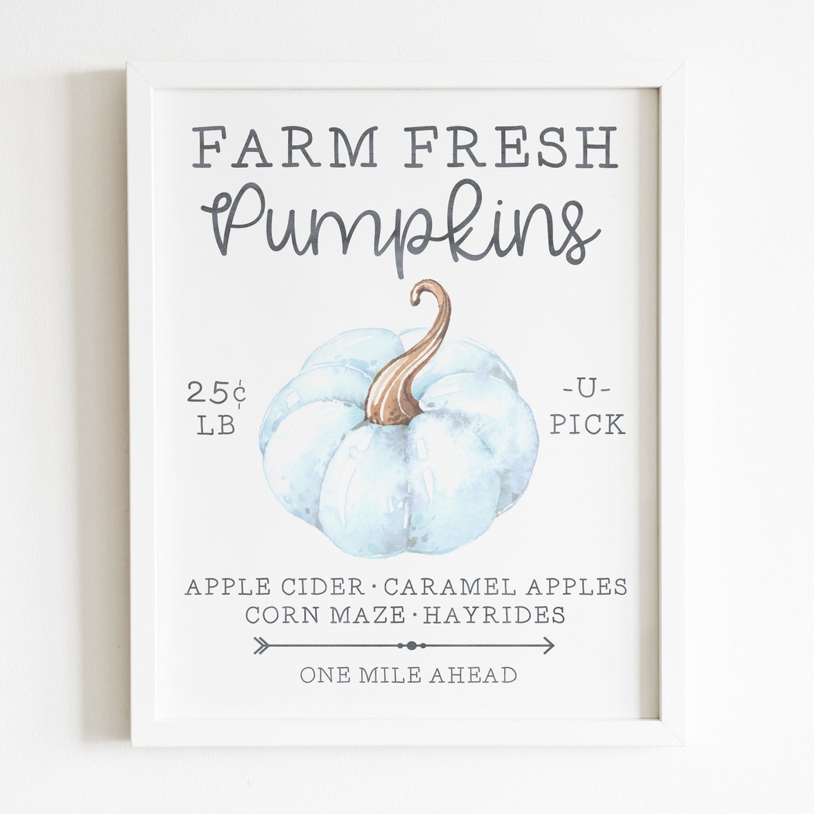 Farm Fresh Pumpkins U-Pick Vintage Fall Farmhouse Sign Poster - Image 3