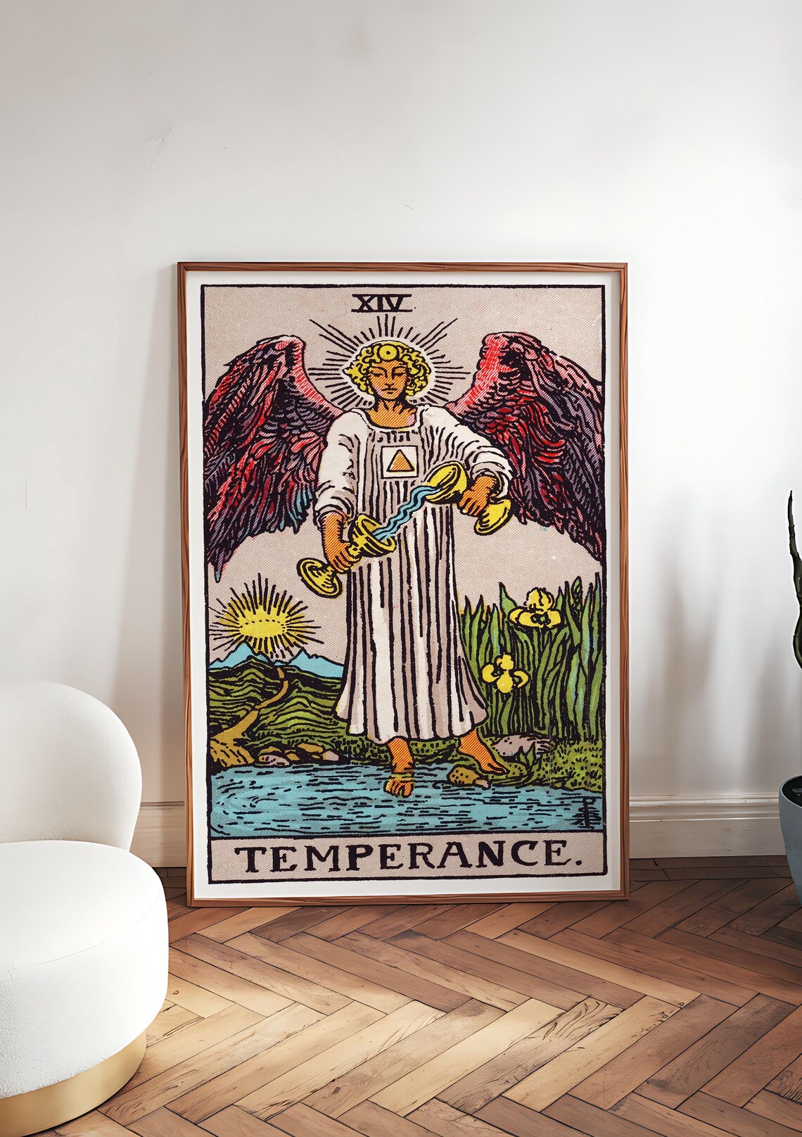 Tarot Cards Rider Waite, Temperance Mystical Art Print - Image 2