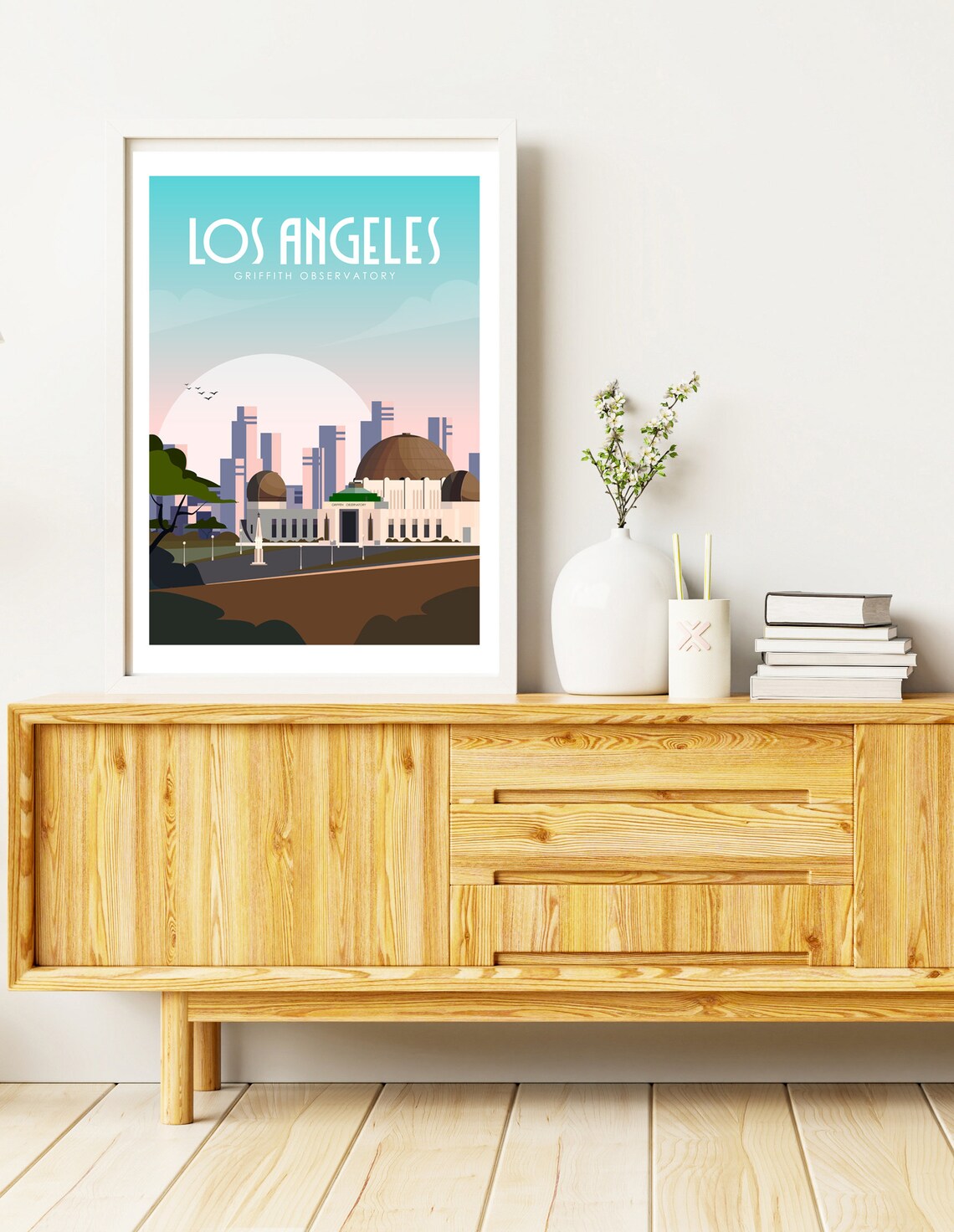 Los Angeles Griffith Observatory Travel Poster Art - Image 3