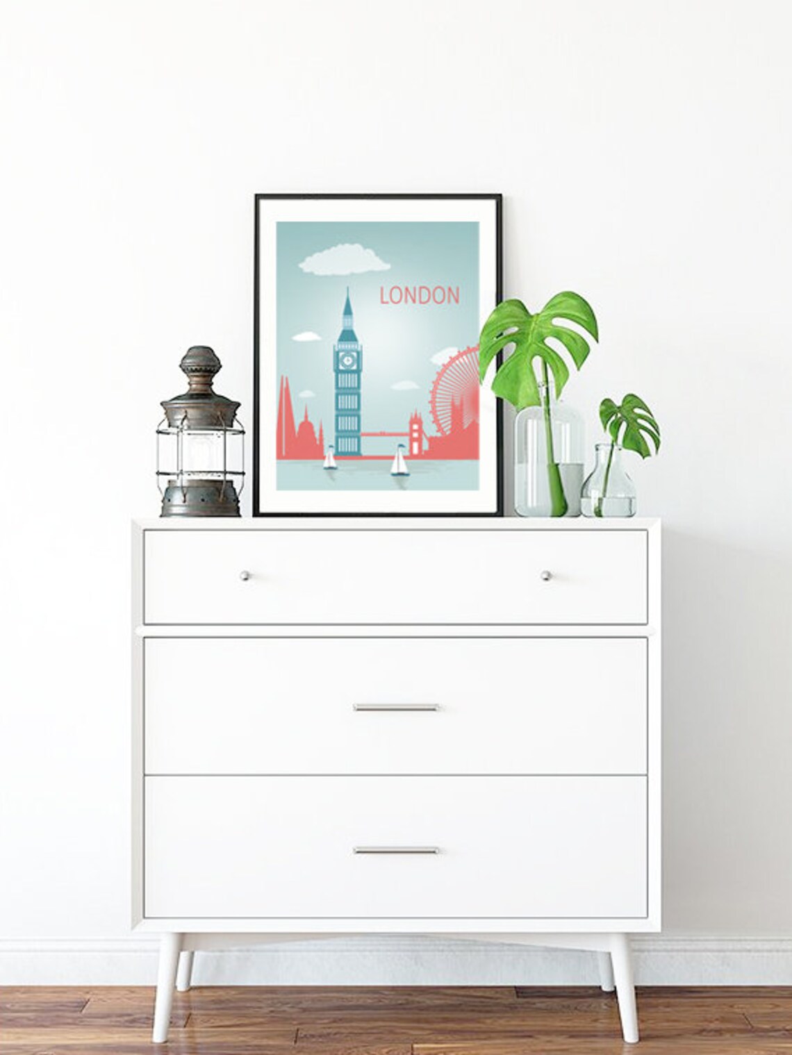London Poster Gift Uk Travel Poster Travel Gift City Poster Architecture Wall Art Retro Travel Poster Dorm Room Poster - Image 2