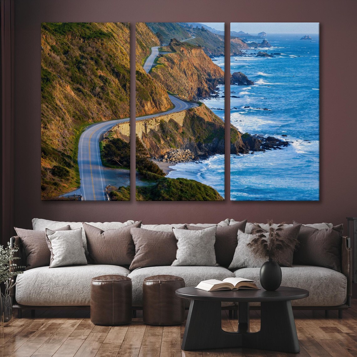 Pacific Coast Highway Big Sur Cliffs Ocean Drive Scenic Wall Art - Image 6