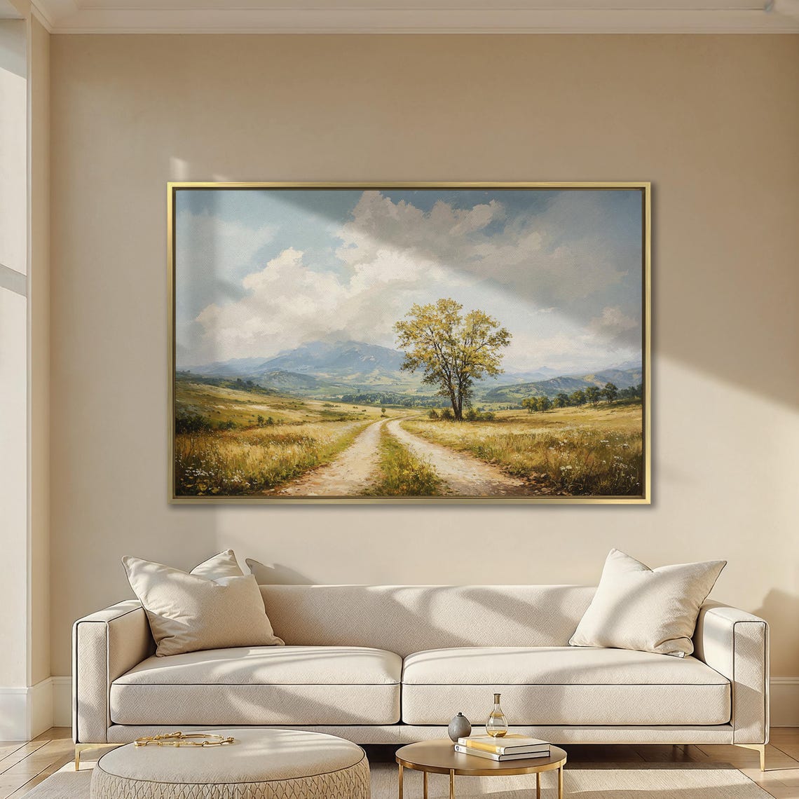 Serene Rustic Landscape Mountain Art With Nature Scenery Countryside Inspired Framed Print Large Wall Art Ready To Hang Gift - Image 2