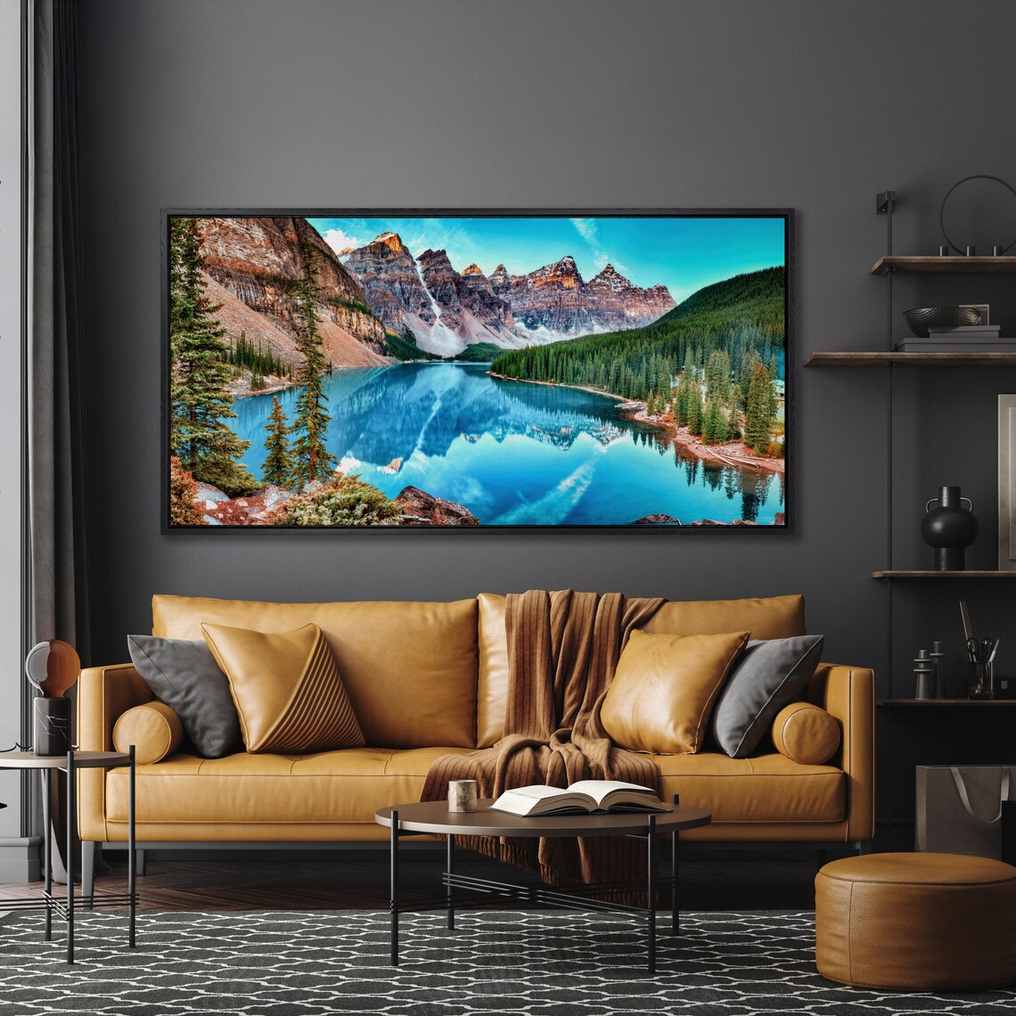 Banff National Park, Canadian Mountain Lake Art Print - Image 4