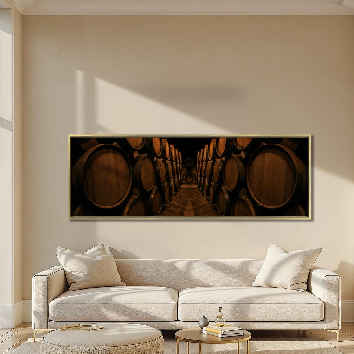 Old Oak Wine Barrel Cellar Vault Rustic Triptych Winery Poster - Image 5