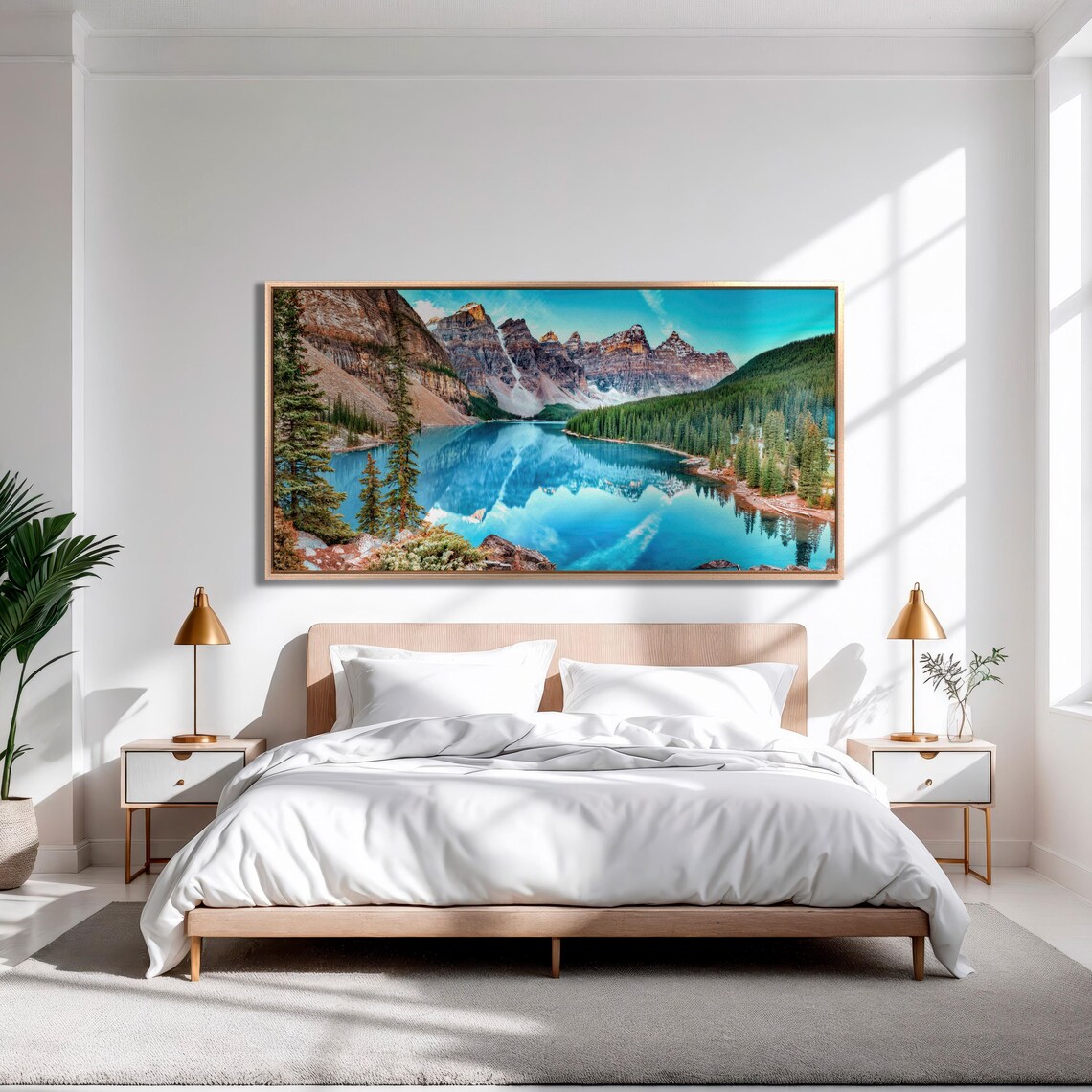 Banff National Park, Canadian Mountain Lake Art Print - Image 3