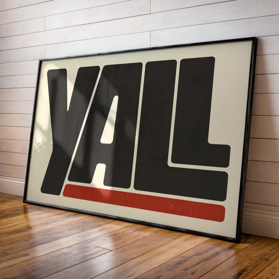 Instant Yall Typography Print Southern Saying Wall Art Western Yall Poster Modern Farmhouse Art Decor