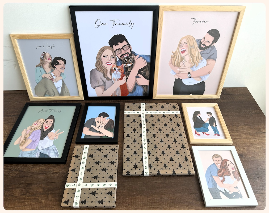 Custom Dad Portrait, Father's Day Wall Art Gift - Image 3