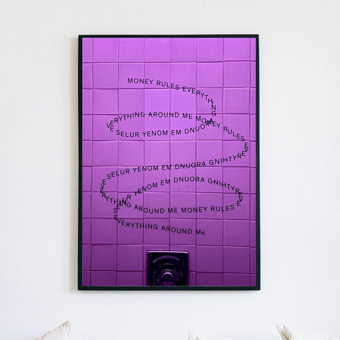 Money Rules Everything Around Me Quote Bold Typography Poster