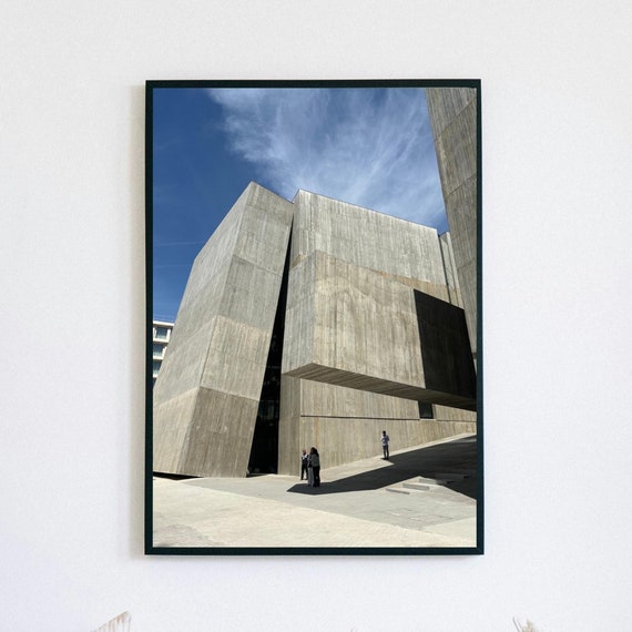 Brutalist Architecture Fine Art Photography Lisbon Modern Building Wall Art Urban Design Print For Home Decor