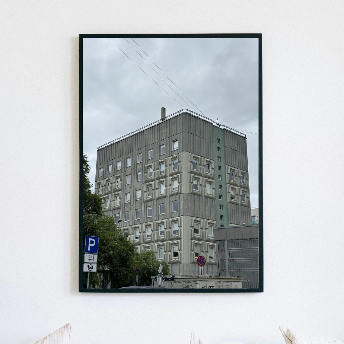 Brutalist Riga Concrete Architecture Urban Photography Poster
