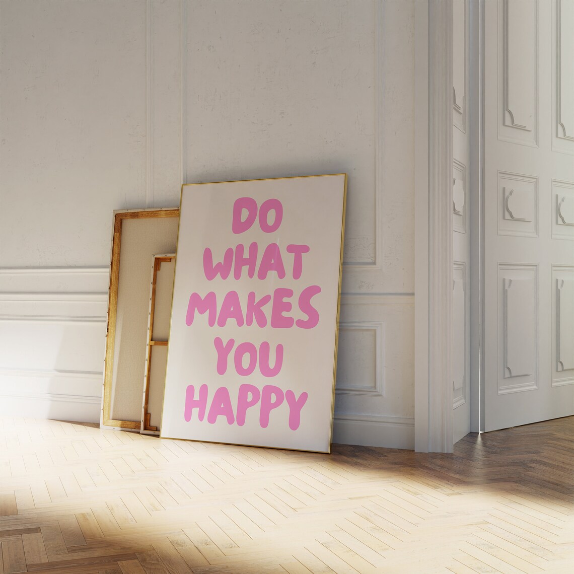 Do What Makes You Happy Typography Art Print, Retro - Image 3