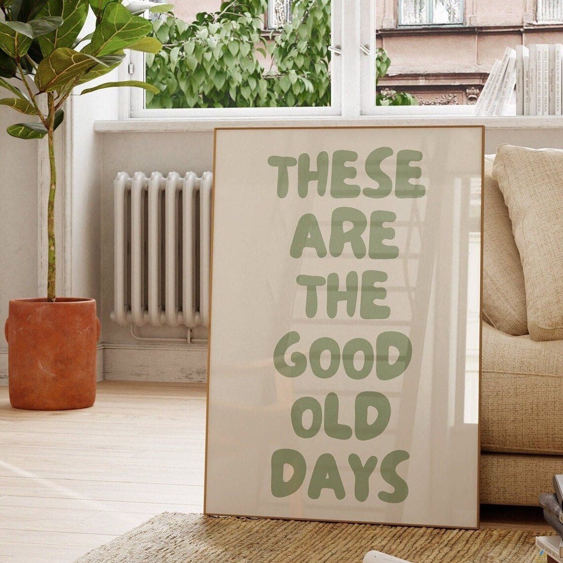 These Are The Good Old Days Retro Wall Art Print - Image 2