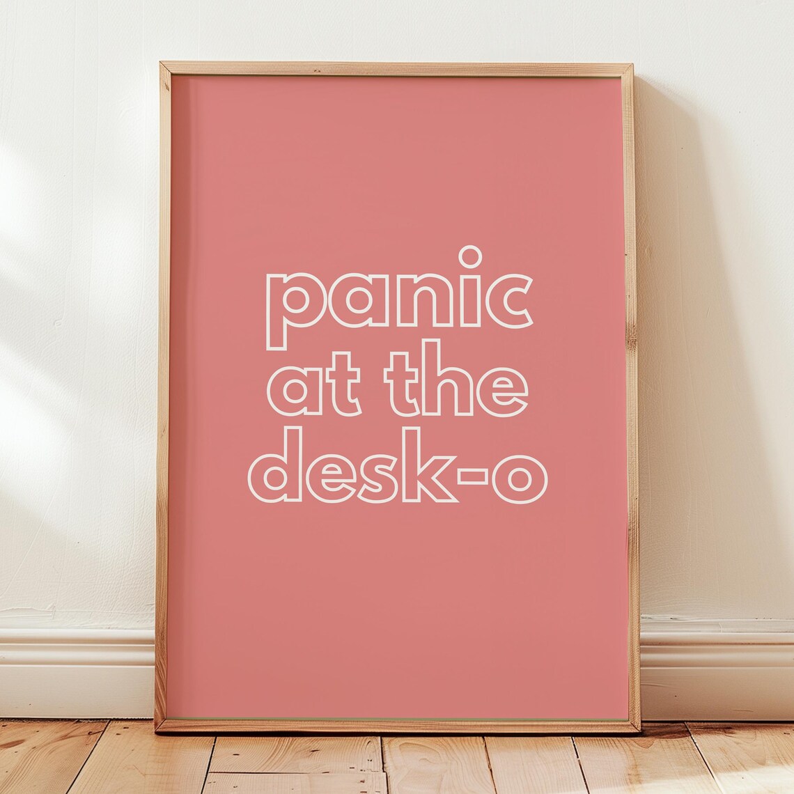 Panic At The Desko Funny Office Cubicle Poster