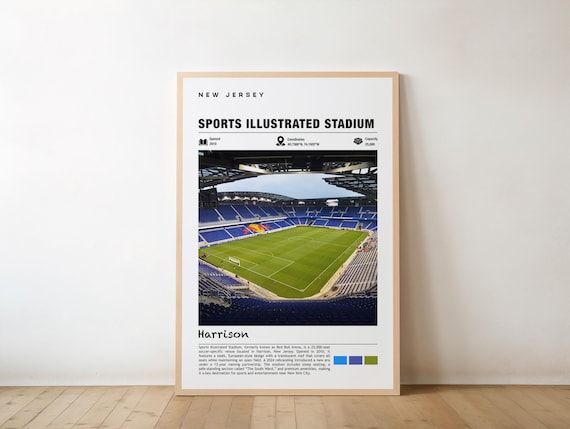 Sports Illustrated Stadium Harrison NJ Soccer Match Night Poster