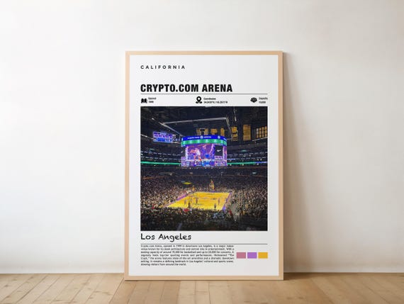 Crypto Arena Art Sports Print Wall Venue Decor Hockey Basketball