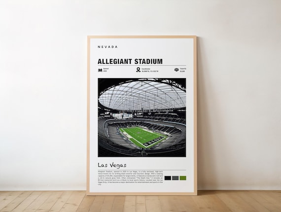 Allegiant Stadium Las Vegas Nevada Modern Venue Sports Art Poster