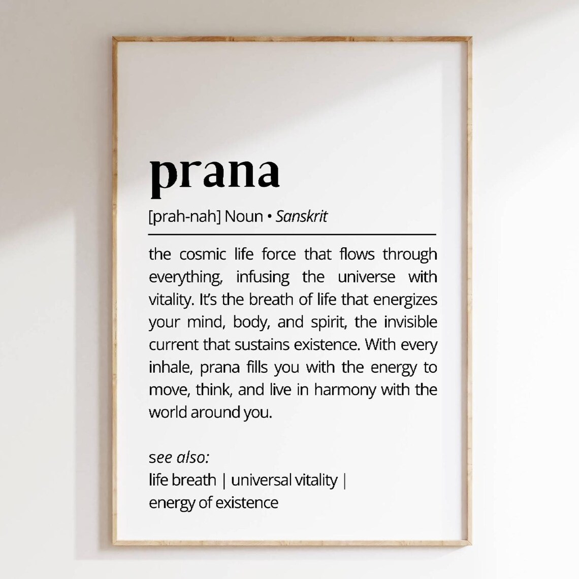 Prana Definition Spiritual Energy Art Print Poster