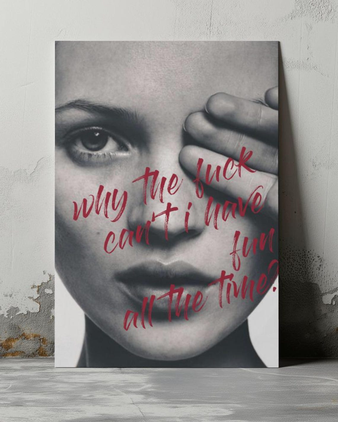 Kate Moss Poster Fashion Wall Art Black And White Print Quote Wall Art Vogue Poster Aesthetic Wall Art Woman Print Feminist Wall Art - Image 2