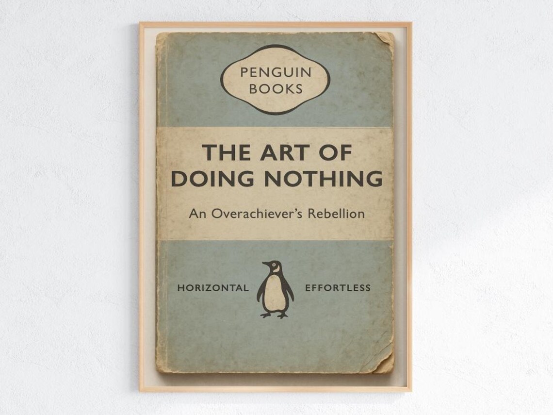 Funny Penguin Book Parody Poster, Humor Art Print