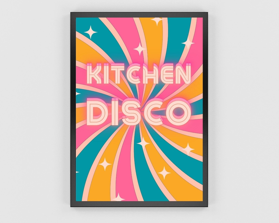 Kitchen Disco Art Print, Retro Kitchen Decor - Image 3