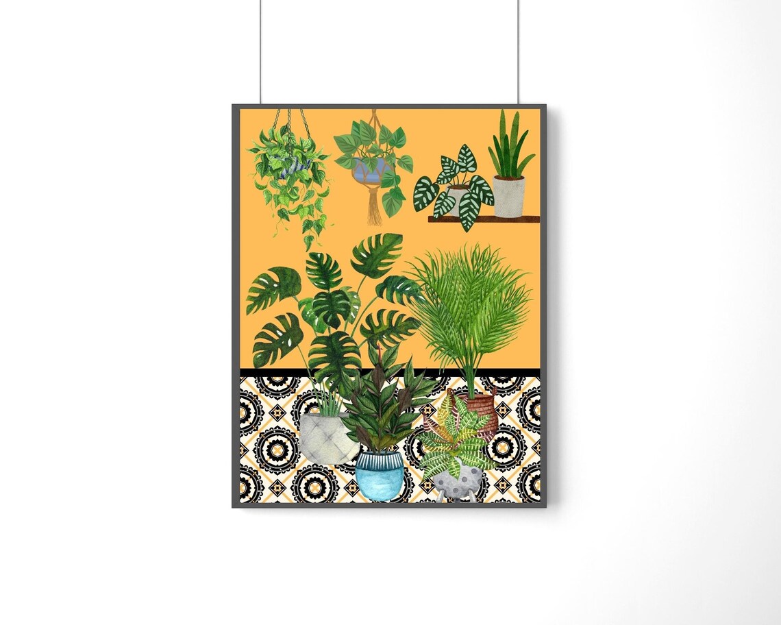 House Plant Botanical Print, Retro Kitchen Poster - Image 2