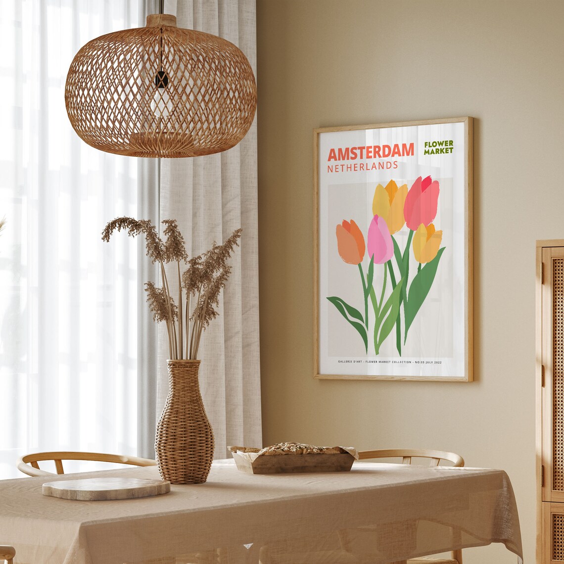 Flower Market Poster, Botanical Modern Abstract Print - Image 5