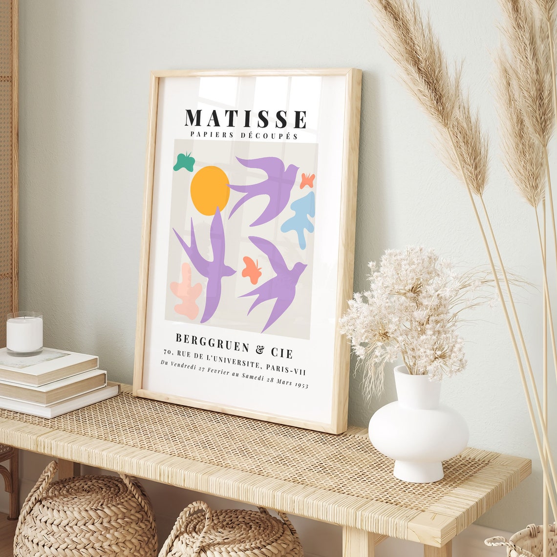 Henri Matisse Purple Birds Sun Papiers Decoupes Paris Poster - Image 4