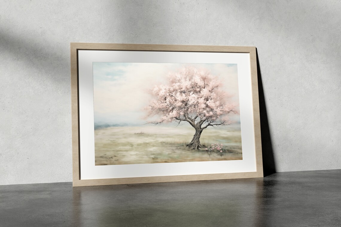 Spring Cherry Blossom Tree, Farmhouse Decor Print - Image 3