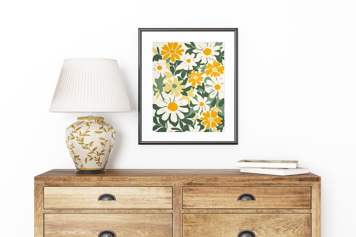Daisies Floral Illustration, Boho Art Print - Image 7