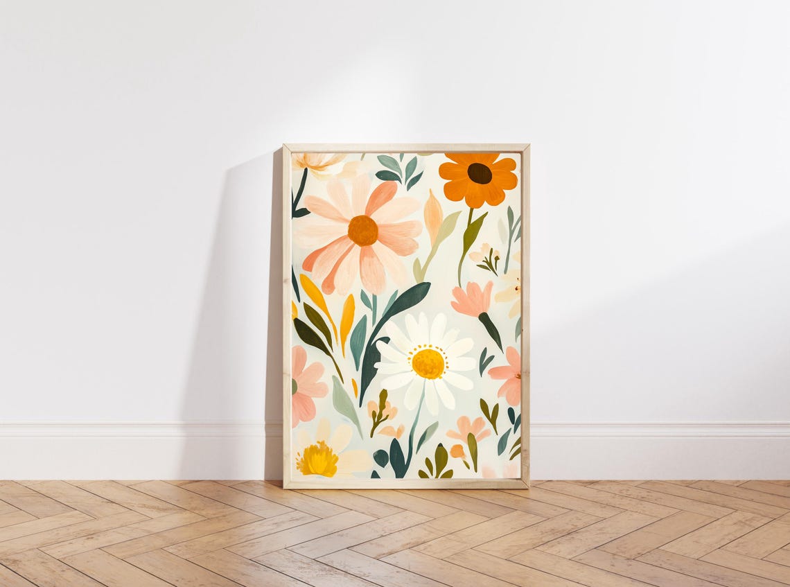 Daisy Print, Cute Floral Illustration - Image 6