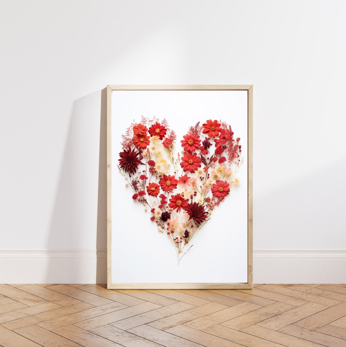 Flower Heart, Mothers Day Gift Floral Painting - Image 6