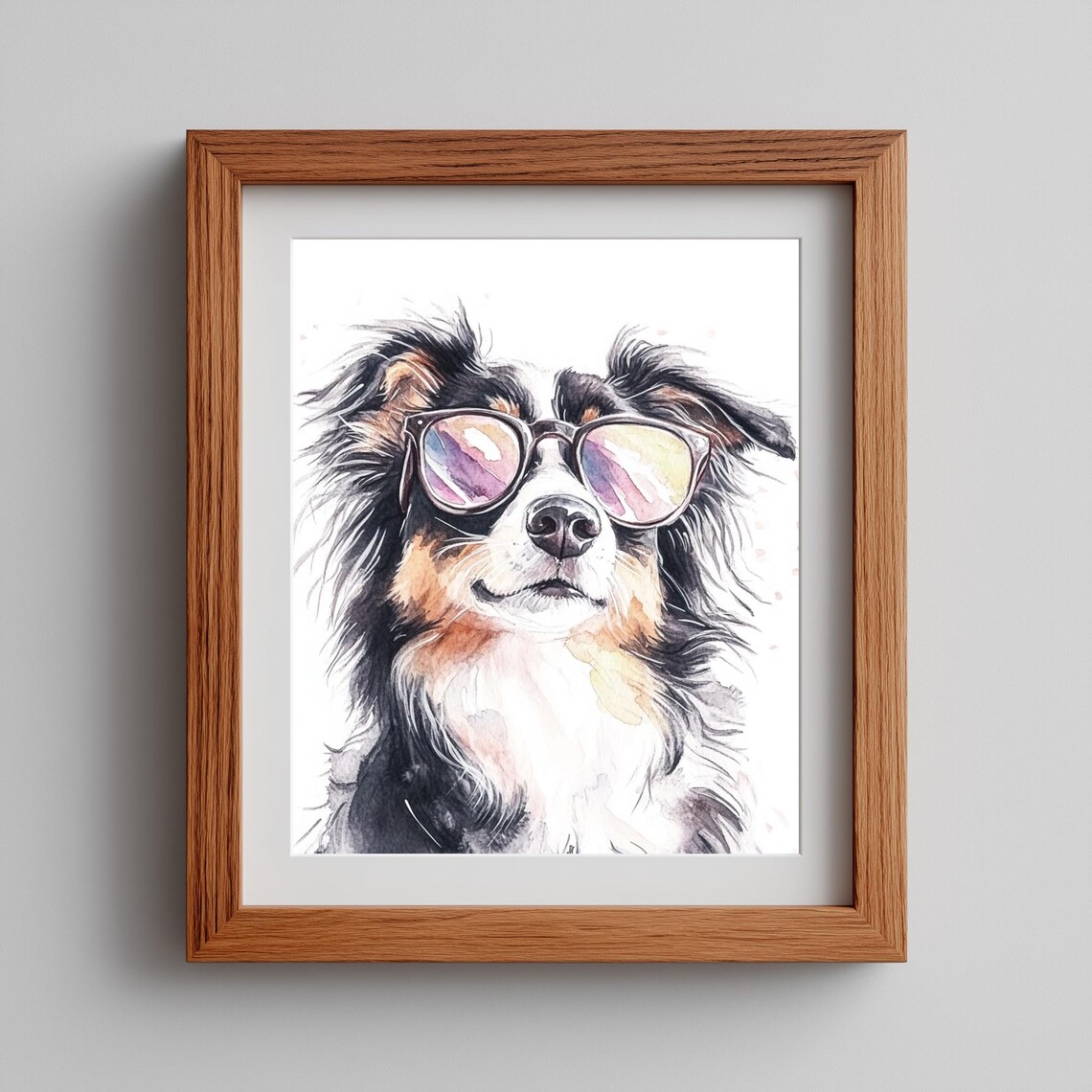 Cool Aussie Dog, Funny Puppy With Glasses