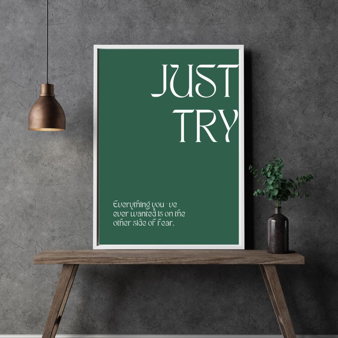 Just Try Quote - Motivational Poster - Image 5