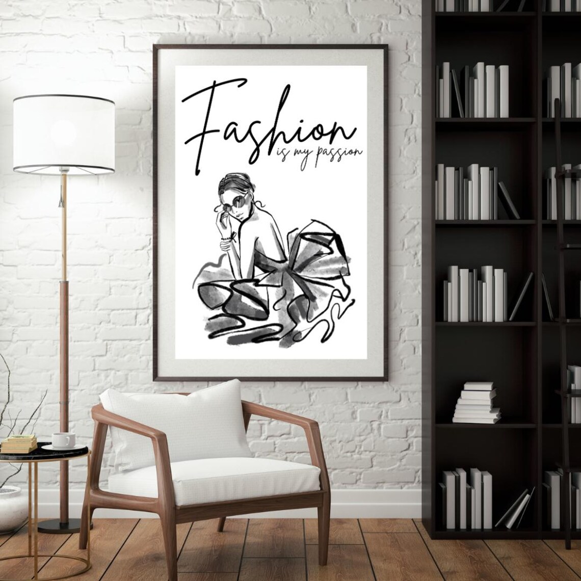 Fashion Is My Passion Motivational Quote Poster - Image 2