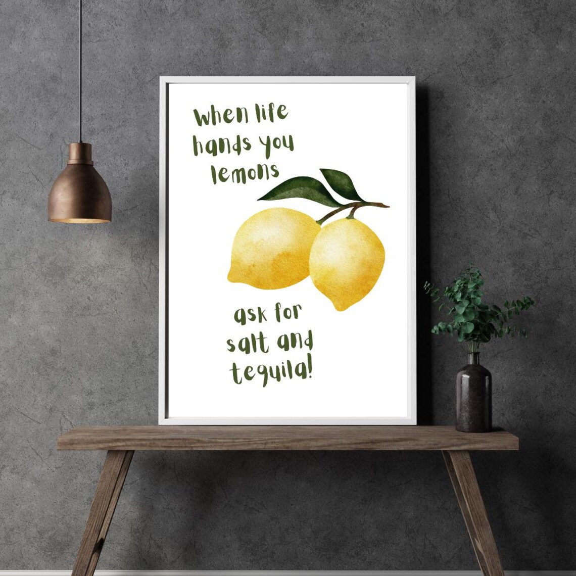When Life Hands You Lemons Quote, Motivational Poster - Image 2