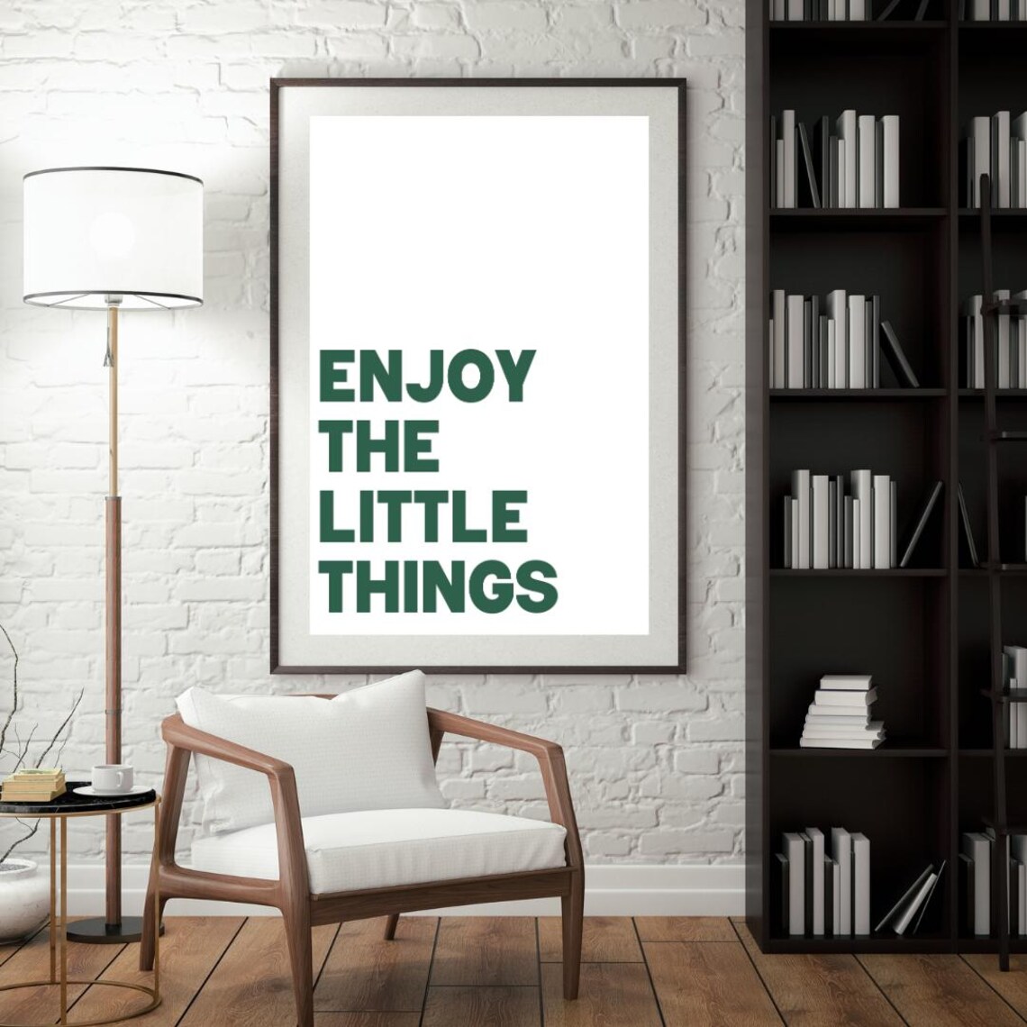 Enjoy The Little Things Motivational Quote Art Print - Image 2