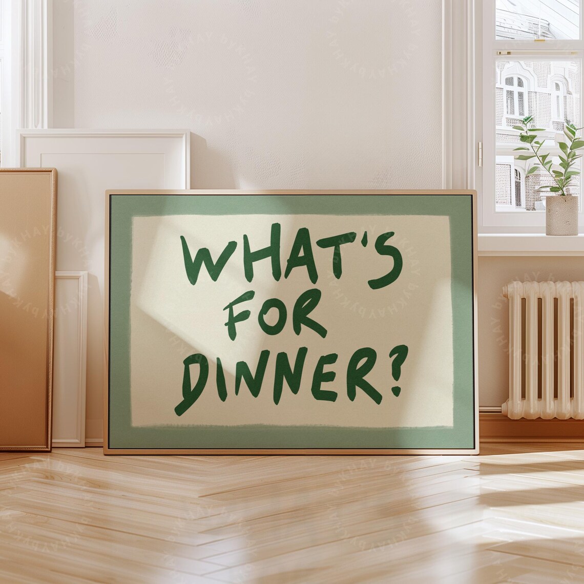 Whats For Dinner? Kitchen Typography Art Print - Image 2