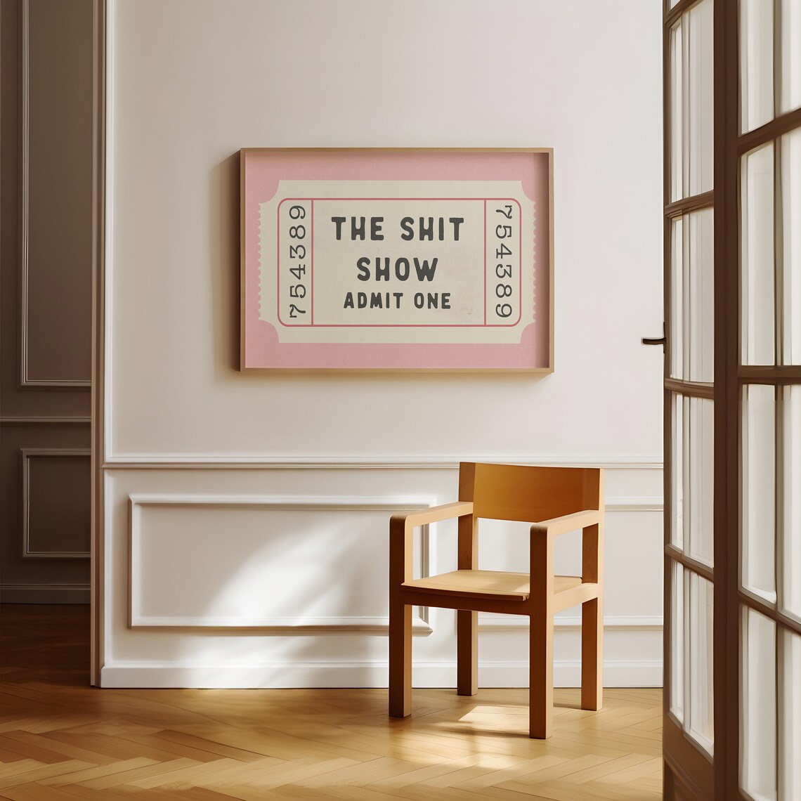 The Shit Show Ticket Retro Aesthetic Wall Art - Image 3