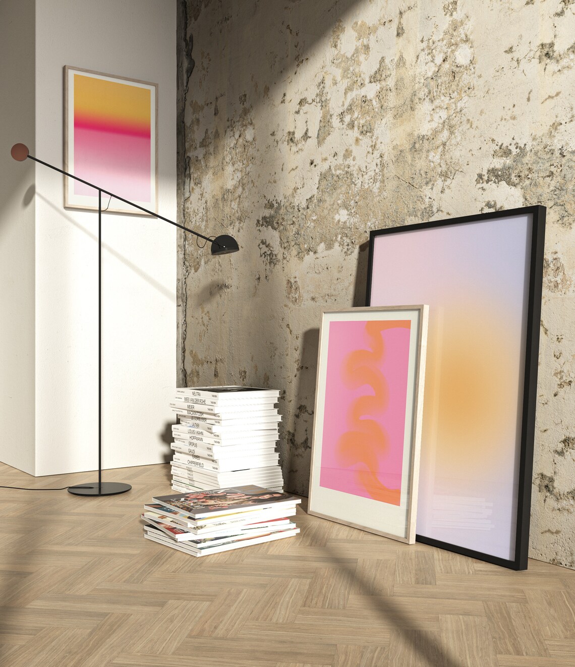 Pink Abstract Gradient Poster, Y2K Trendy Decor - Image 3