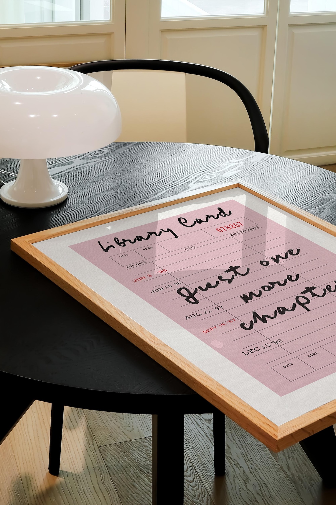 Just One More Chapter Library Card Art Print - Image 3