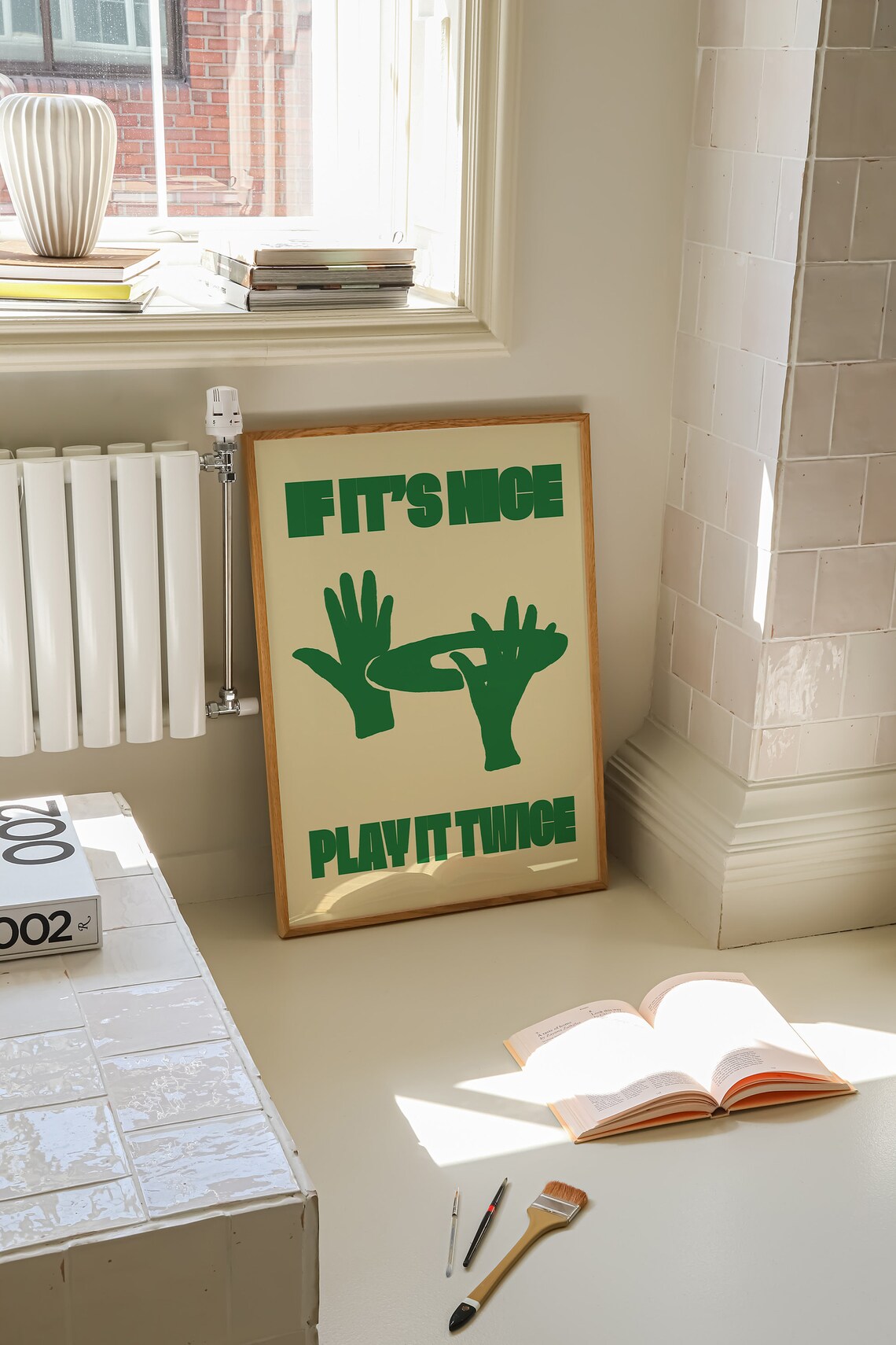 If Its Nice Play It Twice Retro Music Art Print - Image 3