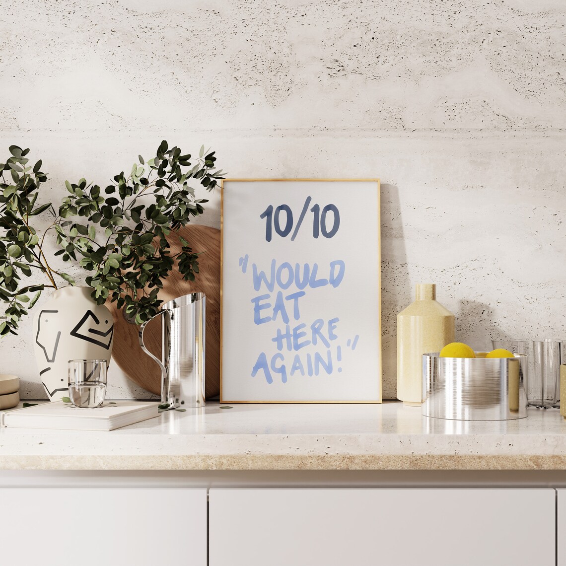 1010 Would Eat Here Again Aesthetic Kitchen Art Print - Image 3