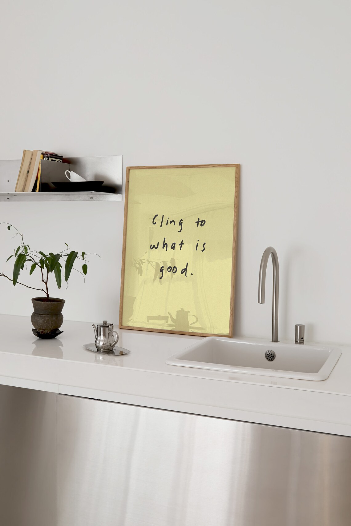 Cling To What Is Good Retro Quote Art Print - Image 3